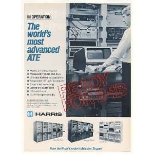  1983 Harris 24 Bit ATE Computer System Print Ad (40955 