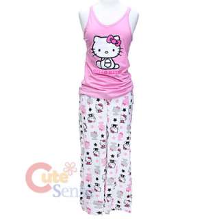Sanrio Hello Kitty PJ Set Sleepwear Top Capri Pant 2