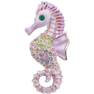  Purple Seahorse Swarovski Crystal Pin Brooch: Jewelry