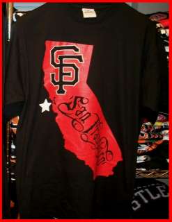 SF San Francisco GIANTS Cali Map Shirt XL 2XL 3XL 4XL R  