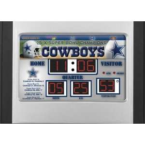  Team Sports Dallas Cowboys Scoreboard Desk Clock: Sports 