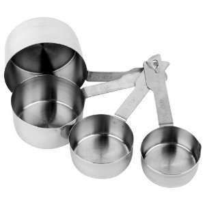 Roscan 4 Piece Measuring Cup Set Satin Finish Stainless 