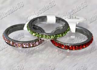Wholesale lots 50ps rhinestone stainless steel ring new  