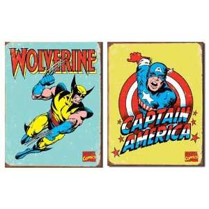  signs Wolverine Retro & Captain America Retro 0123