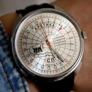  DIAL MECHANICAL WATCH RUSSIAN SOVIET ARCTIC NORTH POLE EXPEDITION USSR