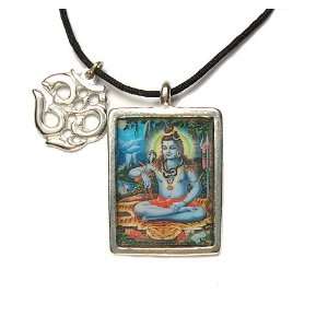    Shiva, Hindu Deity Full Color Pendant on Cord Necklace Jewelry