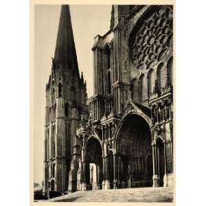 1937 South Transept Chartres Cathedral Rose Window Art 