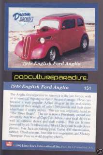 1948 ENGLISH FORD ANGLIA Dream Car Picture Fact Card  