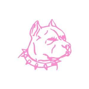  Pit bull Large 10 Tall SOFT PINK vinyl window decal 