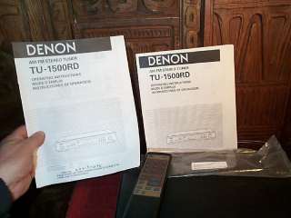 Denon Tuner Digital TU 1500 RD W/ Manual VGC  w/ 2 Remote Controls NR 