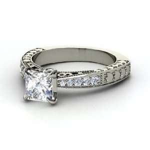  Megan Ring, Princess Diamond Palladium Ring Jewelry