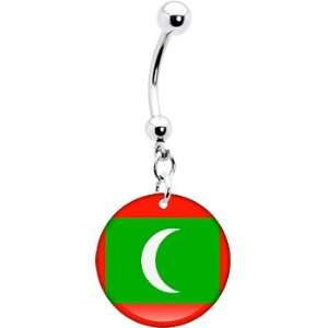  Maldives Flag Belly Ring: Jewelry
