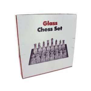  Bulk Pack of 1   Glass Chess Set (Each) By Bulk Buys 