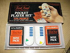 Trivial Pursuit Pocket Player Set, game by by Horn Abbot 1987  