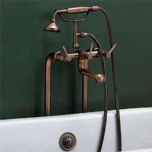 31 1/2 Contemporary Freestanding Tub Faucet with Shutoff 