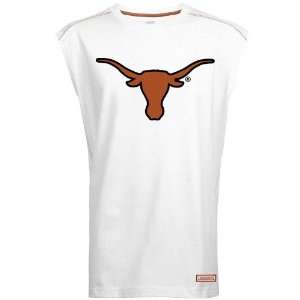  Texas Longhorns White Inferno Sleeveless T shirt Sports 