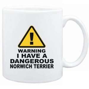   White  WARNING : DANGEROUS Norwich Terrier  Dogs: Sports & Outdoors