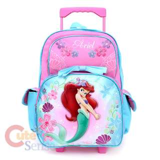 Mermaid Ariel School Roller Bakcpack & Lunch Bag : Large Rolling w 