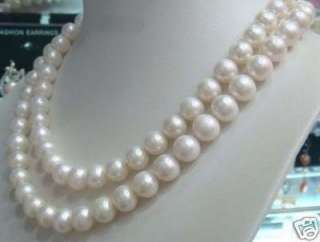 Charming 9 10mm salt water Pearl Necklace 34  