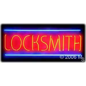 Neon Sign   Locksmith   Large 13 x 32 Grocery & Gourmet Food