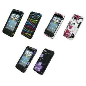 EMPIRE HTC EVO Shift 4G 3 Pack of Snap on Case Covers (Multi Zebra 