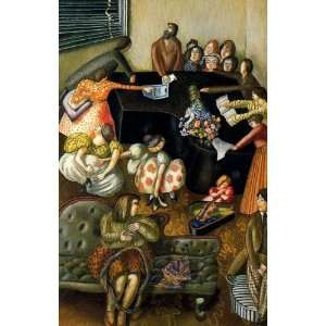 Hand Made Oil Reproduction   Stanley Spencer   24 x 38 inches   At the 