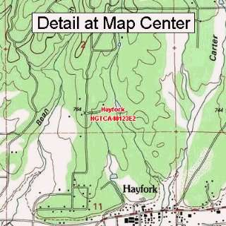   Map   Hayfork, California (Folded/Waterproof)