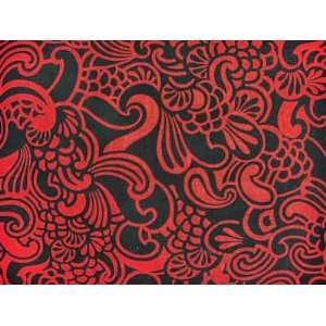   Red Designs on Black by Alexander Henry Fabrics Arts, Crafts & Sewing