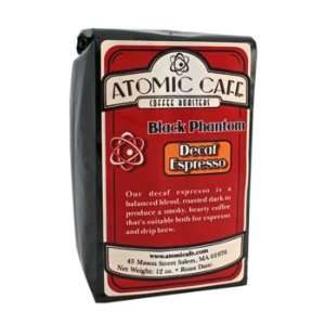 Atomic Cafe   Black Phantom Decaf Espresso Coffee Beans   12 oz
