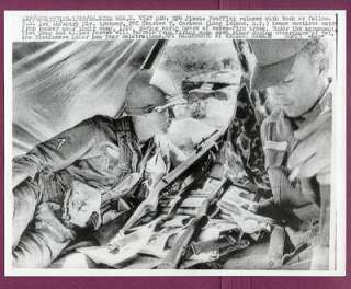 1966 Bien Hoa Vietnam 1st Infantry Division Soldiers in Bunker Tet 