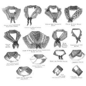  1870s 13 Ladies Collars Pattern 
