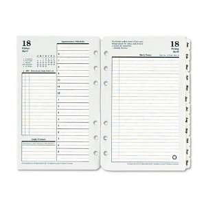   paper.   Popular format for detailed planning and time management