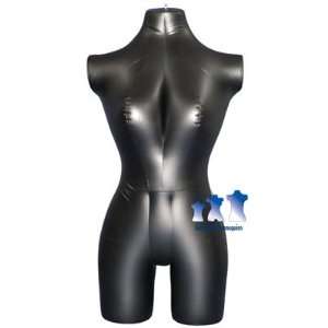  Inflatable Mannequin, Female 3/4 form, Black
