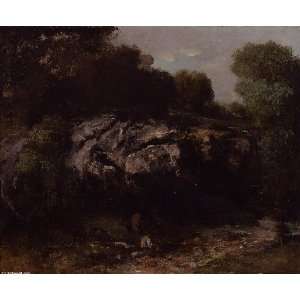   Gustave Courbet   24 x 20 inches   Rocky Landscape 