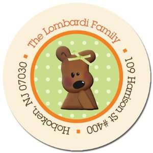  Spark & Spark Return Address Labels (Cuddly Bear   Orange 