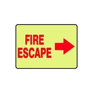   FIRE E FIRE ESCAPE (ARROW RIGHT) (GLOW) 10 x 14 Lumi Glow Flex Sign