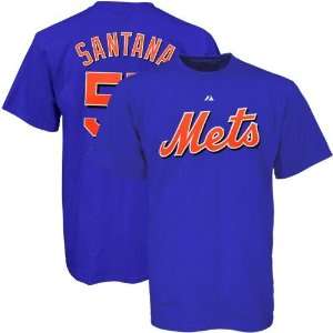   Mets #57 Johan Santana Royal Blue Players T shirt