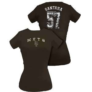  New York Mets Womens Johan Santana Name and Number T 