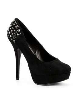 Black (Black) Black Studded Court Shoes  242098401  New Look