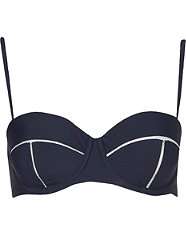 Navy (Blue) Kelly Brook Rik Rak Bikini Top  233741141  New Look