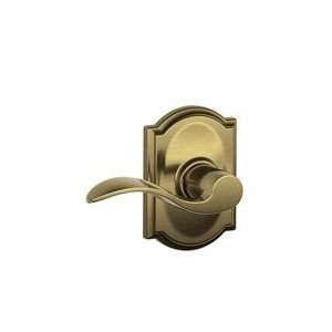   Brass Passage Accent Style Lever with Camelot Rose: Home Improvement