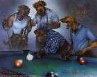 Dogs Playing Pool by Dan McManis   10x8 In Print
