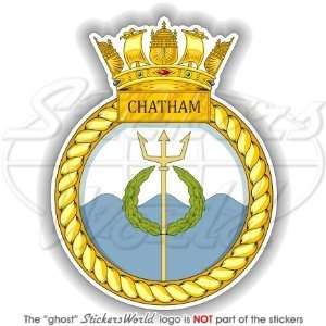 HMS CHATHAM Badge, Emblem British Royal Navy Frigate 4 (100mm) Vinyl 