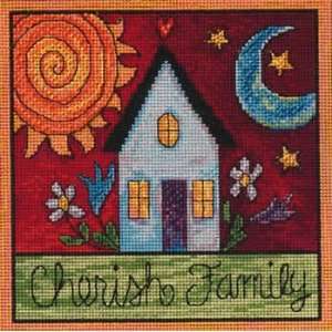  Cherish Family Kit (cross stitch & beads): Arts, Crafts 