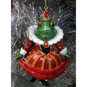  Fancy Royal Frog Family Queen 3.5 Christmas Ornament 
