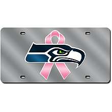 Rico Seattle Seahawks Breast Cancer Awareness Silver Laser Tag 