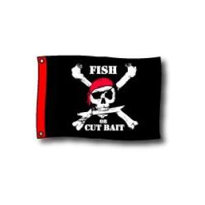  Fish Or Cut Bait   Pirate Flags Patio, Lawn & Garden