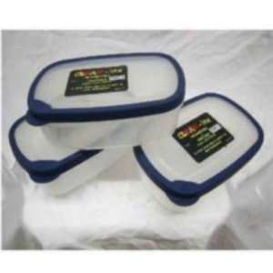  Heavy Duty Food Container Rectangle Rubber Lid Case Pack 