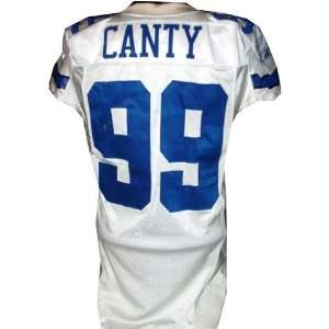  Chris Canty #99 Cowboys Game Issued White Jersey (Tagged 