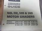   140 motor grader lubrication maintenance manual returns accepted